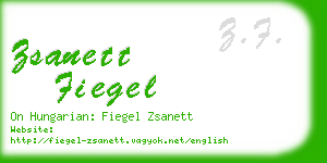 zsanett fiegel business card